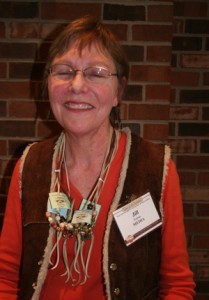 Here's Jill, in the middle of a good laugh, at the NWTF convention last year in Nashville in February. Notice the necklaces. Photo by Barbara Baird.