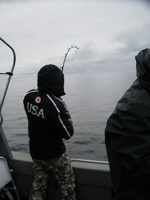 Tracy and Lanny Barnes fishing in Alaska. Photo courtesy of Barnes' twins.