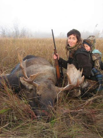 Heather Wilson and son_moose hunt Alaska