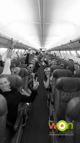 Athletes on flight to Sochi
