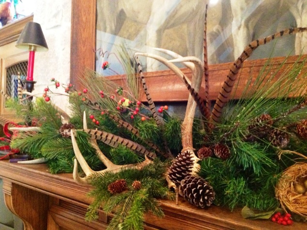 Heritage-Game-Mounts-Christmas-antler-mantle-2-Decorating