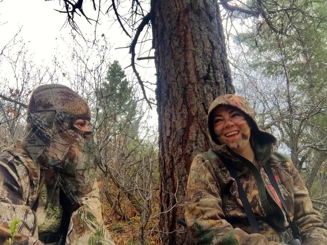 Mia-and-Janessa-laugh-about-turkey-hunting-Mia-Anstine-photo