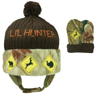 Lil Hunter Hat and Mittens