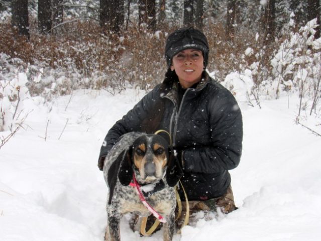 Mia-Anstine-and-blue-tick-hound