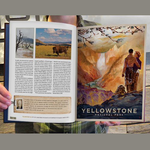 59 Illustrated National Parks book Yellowstone
