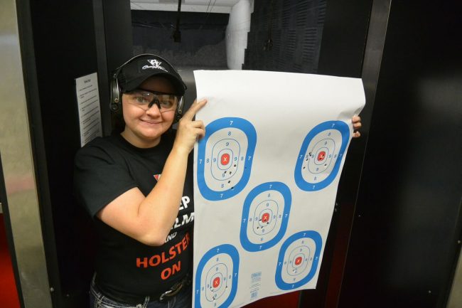 Indoor pistol drill target