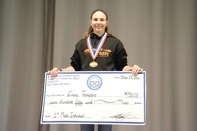 Emma Thompson of Freeport High School, IL, was the overall winner of the individual sporter competition. 