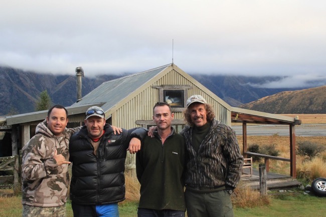 Two friends from Hawaii at the tahr cabin, Central South Island Hunting, New Zealand-Lora-Gene- Affordable hunting