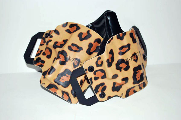the well armed woman owb holster in leopard