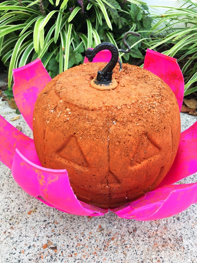 cutting-out-pumpkin concrete pumpkin