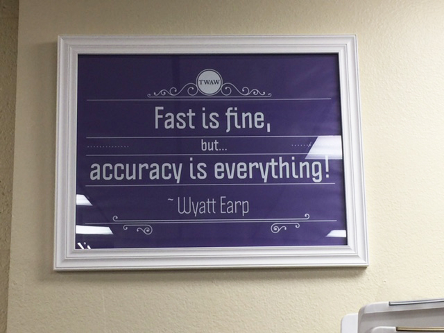 Wyatt Earp on accuracy
