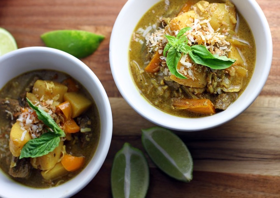 elk curry with toasted coconut 