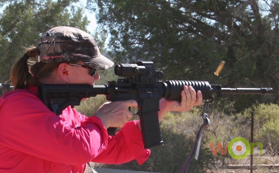 Barbara Baird AR Gunsite Academy Bushmaster EOTech