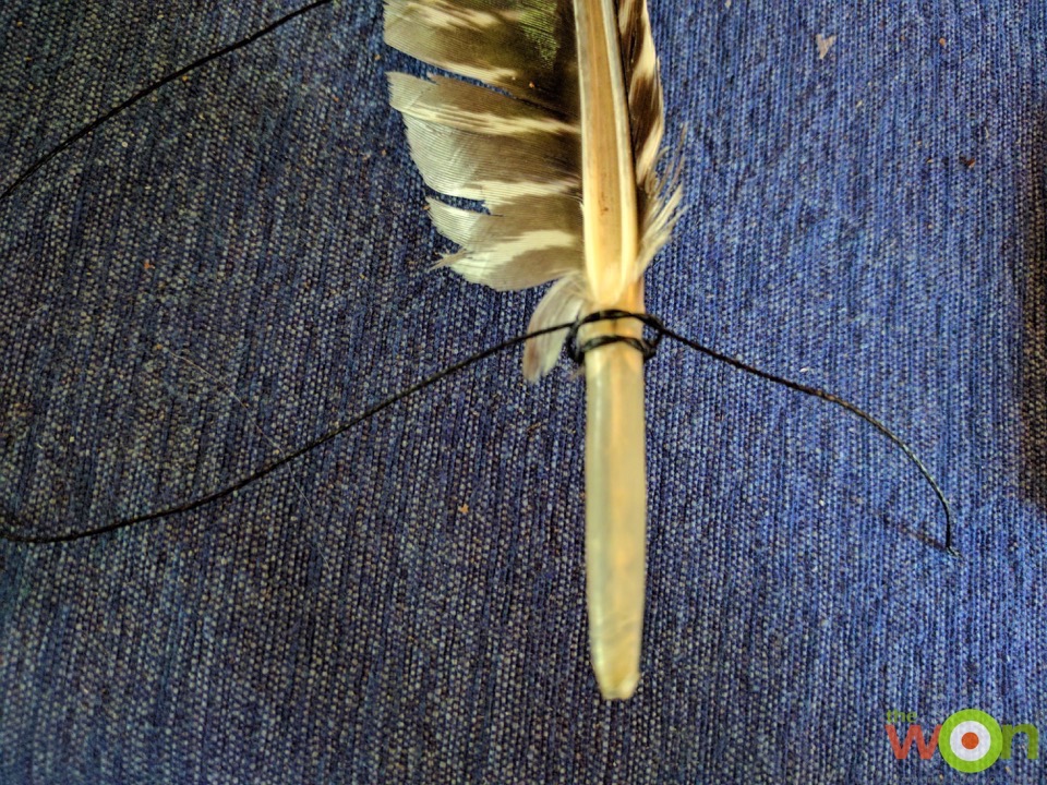 DIY-turkey-feather-art-string