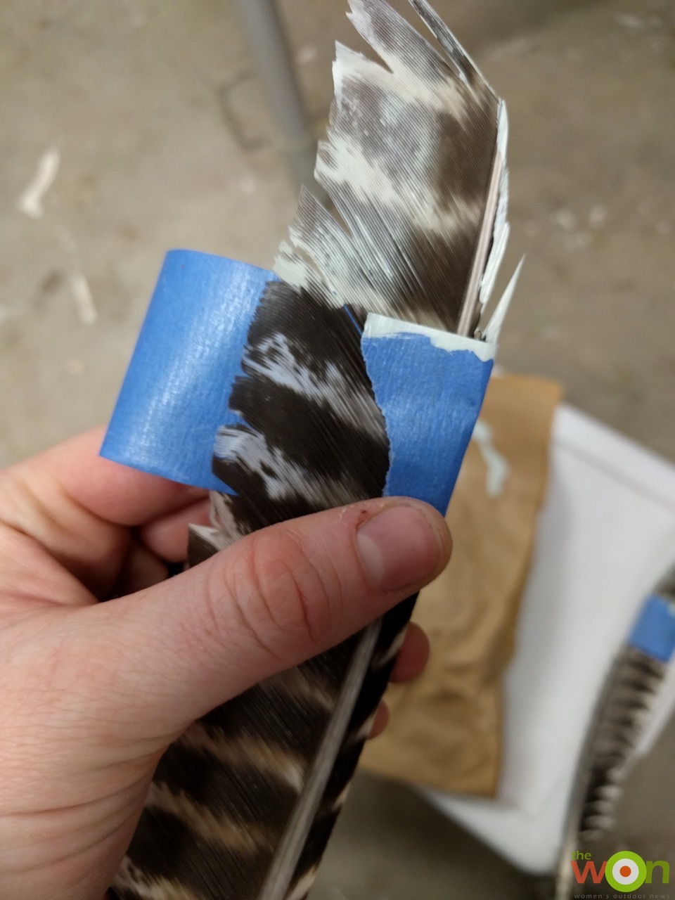 DIY-turkey-feather-art-painters-tape