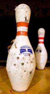 shooting bowling pins