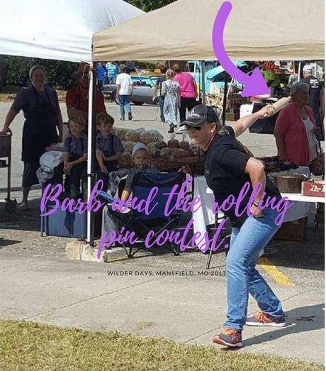 rolling pin throwing contest