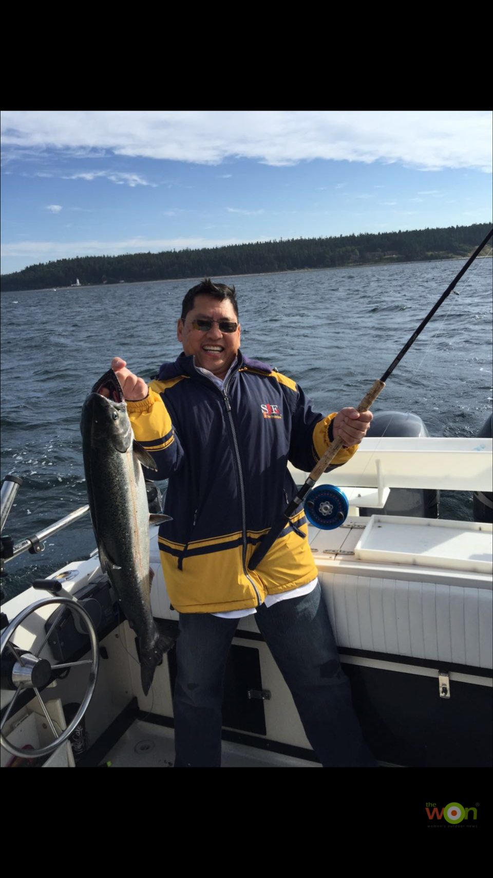 Got a big one Carlos Koo salmon fishing