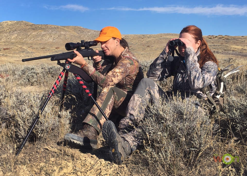 My hunting partner Danielle and I on the lookout