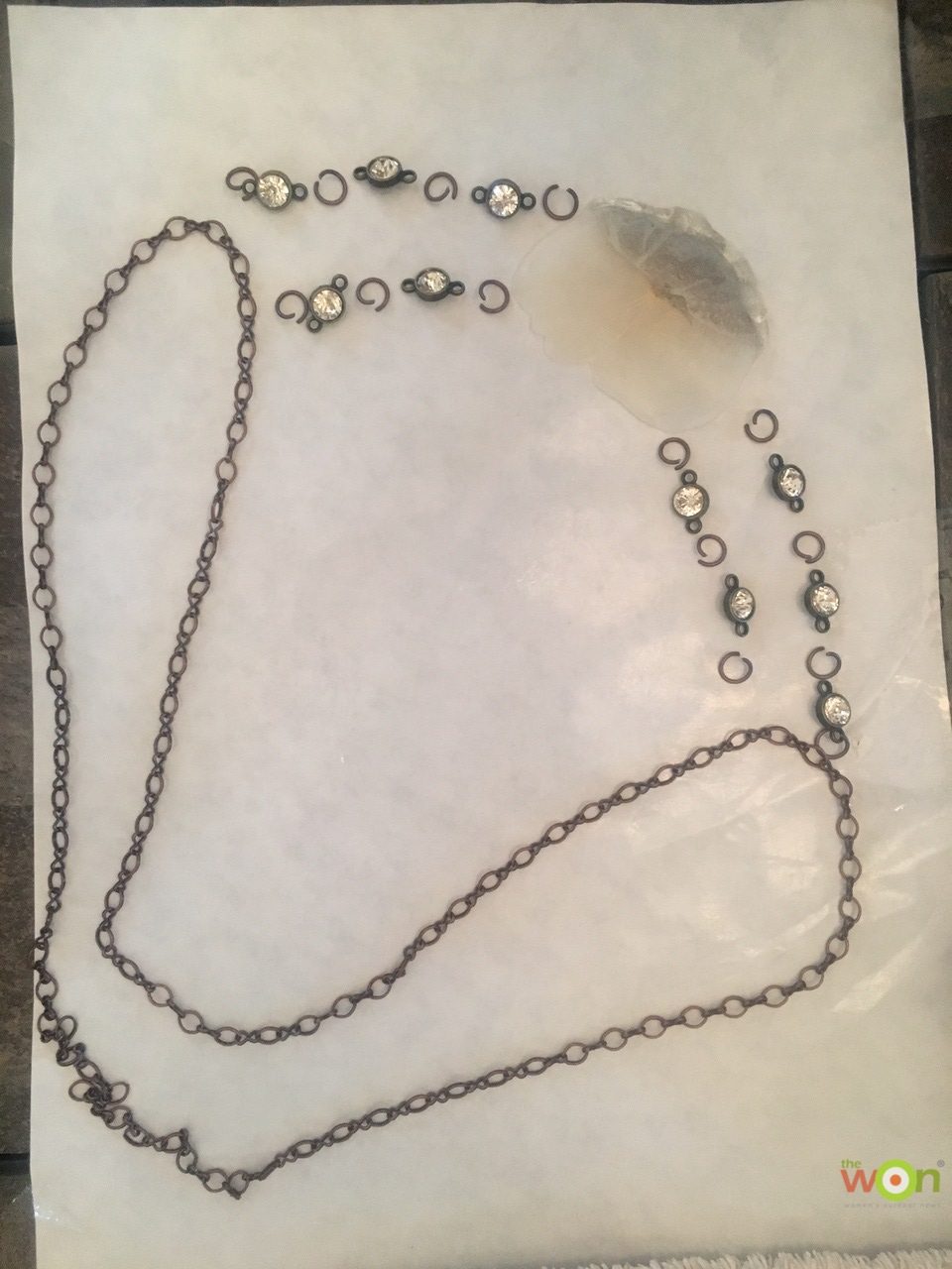 Tarpon scale necklace materials