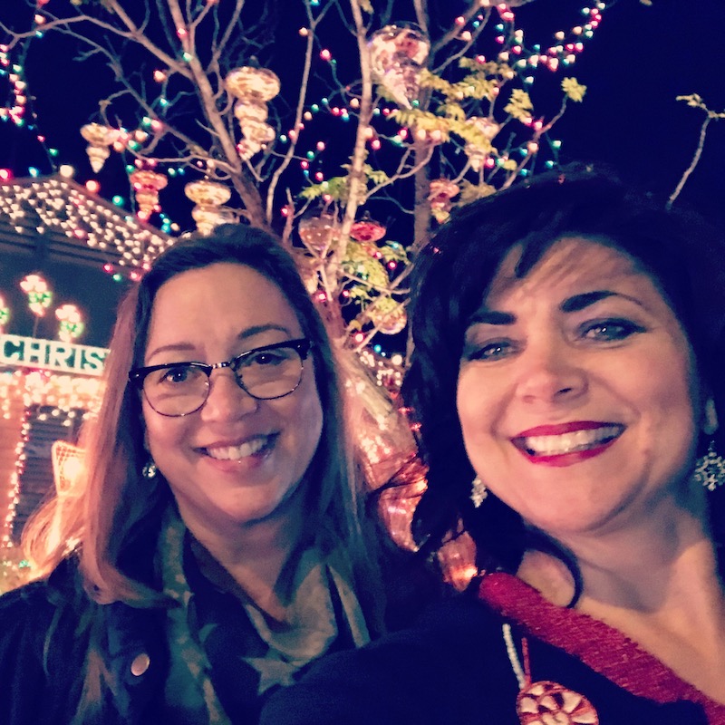 Barbara Baird and Cheryl Todd on Candy Cane Lane