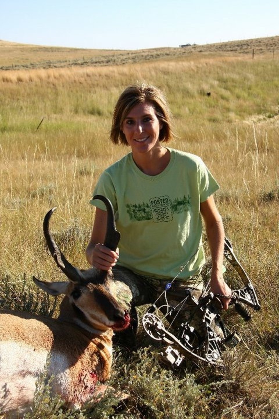 Me and my pronghorn with my bow