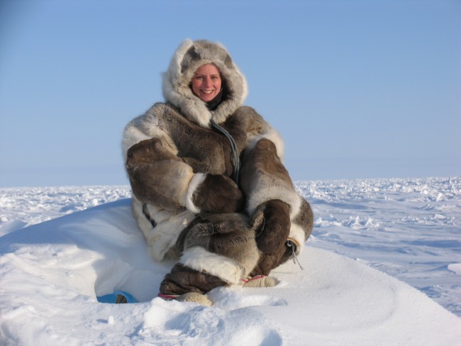 Alaskan women, hunting, caribou, parka