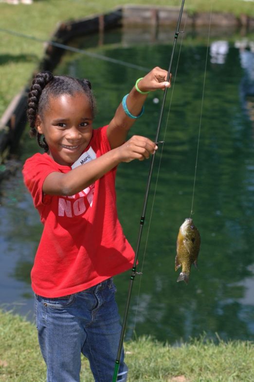 Girl fishing