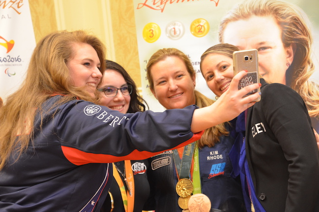 Meet & Mingle Olympians selfie