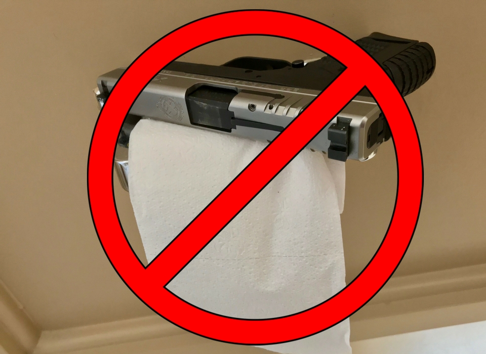 Gun on Toilet Paper IWB Potty Break Tips