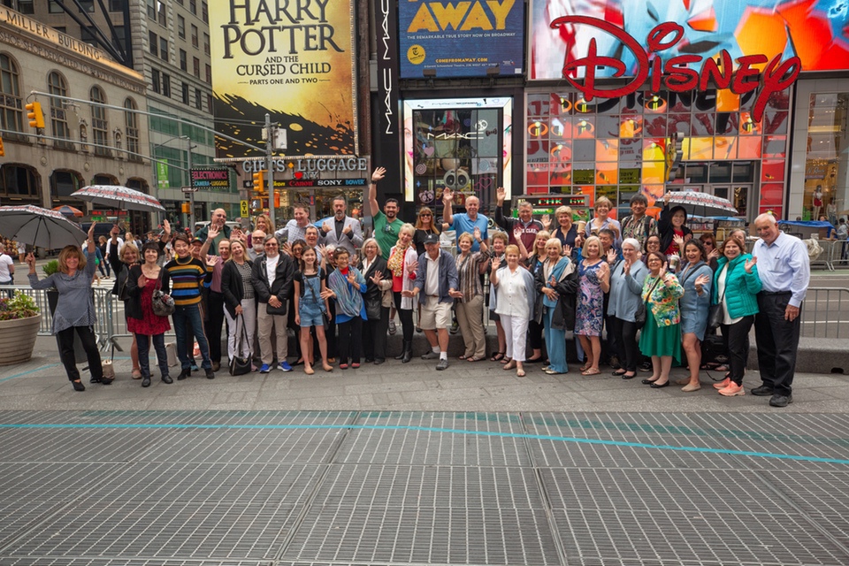 Group picture 2018 NYC Theater Tour Vera Koo New York City Broadway 