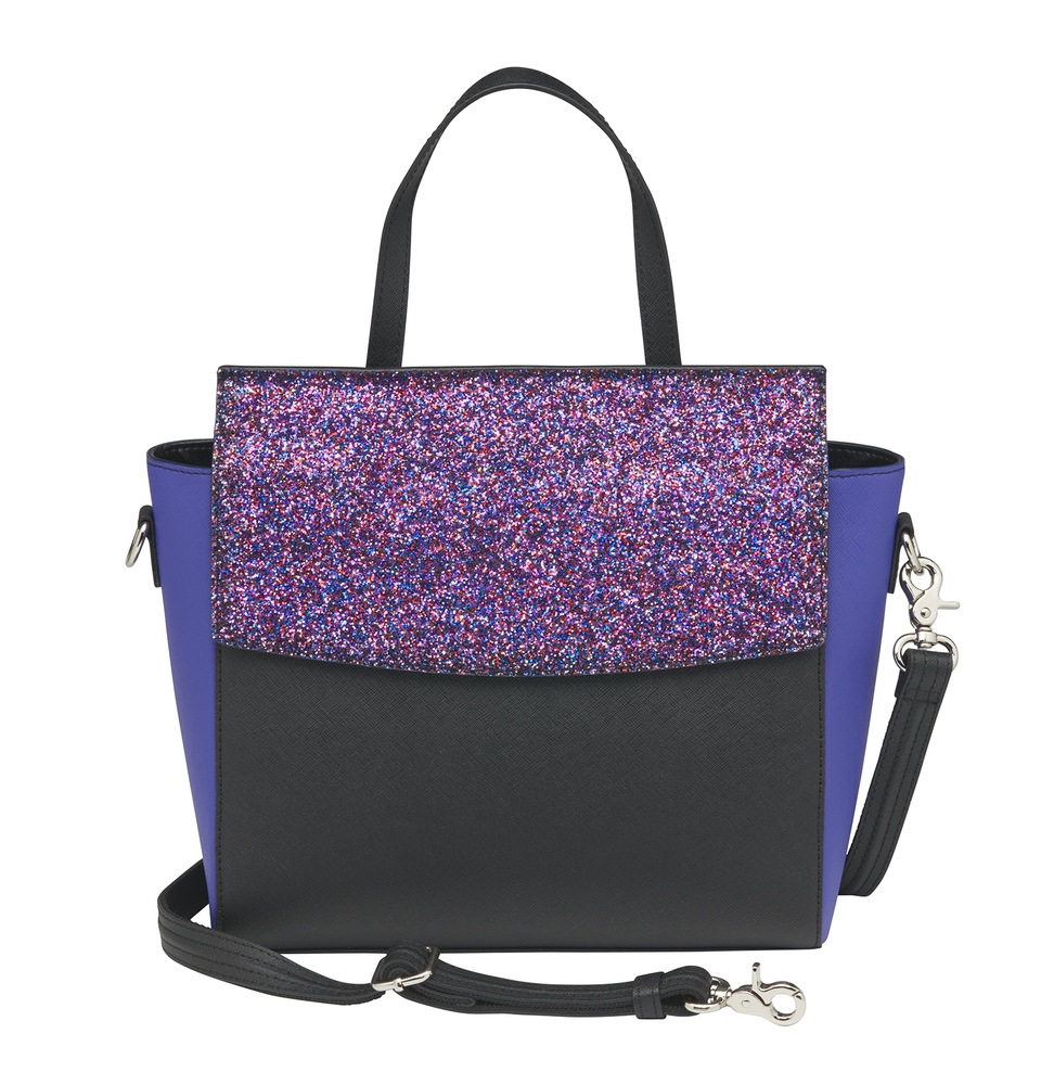 GTM purple glitter tote