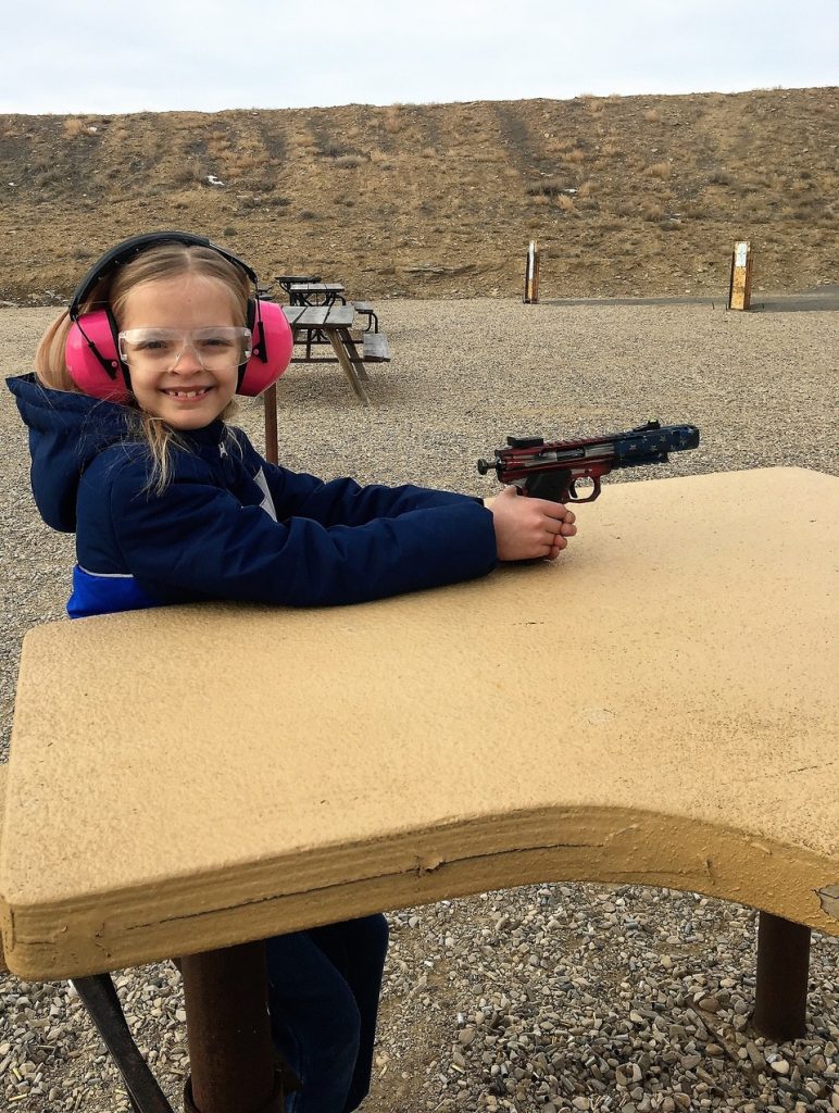 Addison loves shooting the Scorpion!