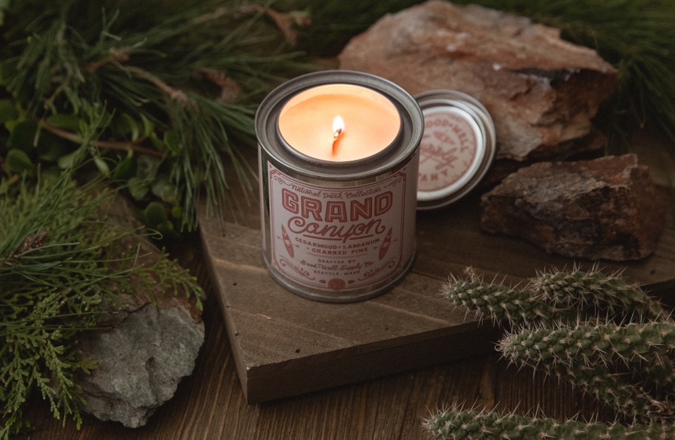 outdoors inspired candles trail scents