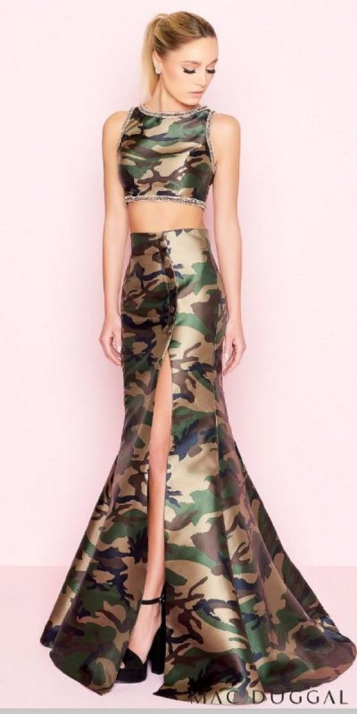 TWO PIECE CAMOUFLAGE DRESS Prom Camo