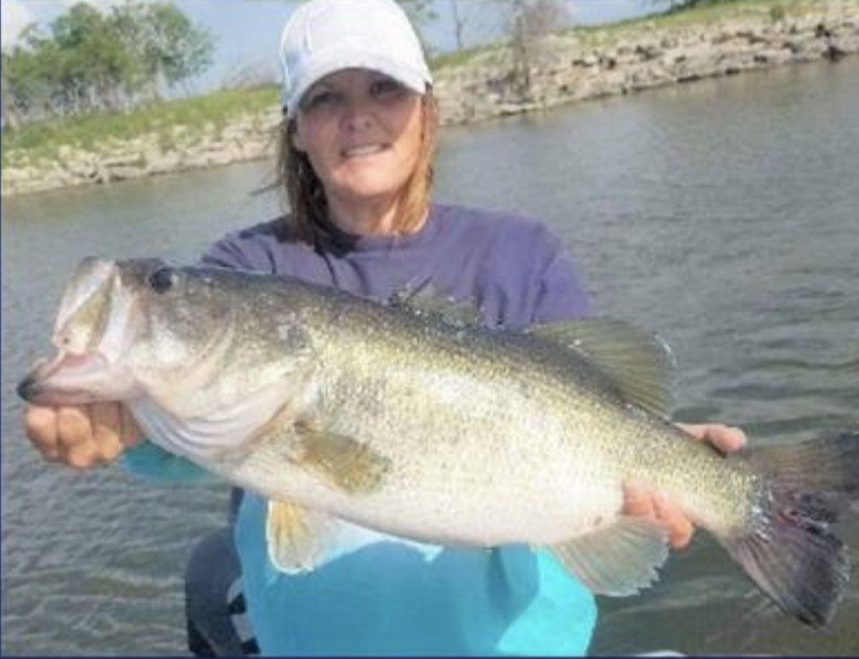 Kay Lowe, Texas Co Angler Springtime Bass Fishing
