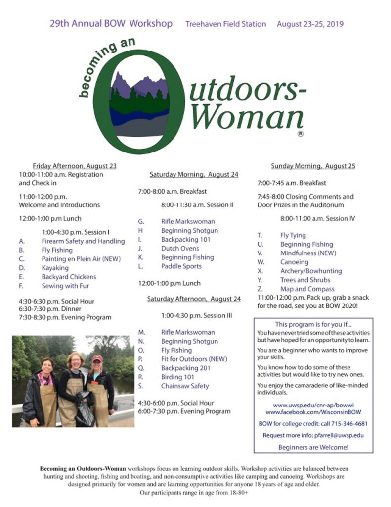 The 29th "Original" BOW Workshop Becoming an Outdoors Woman