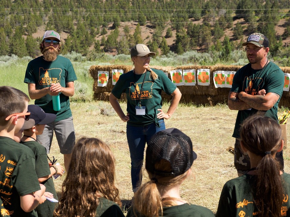 Raise ’Em Outdoors Camp Volunteers Erin Crooks active outdoor lifestyle