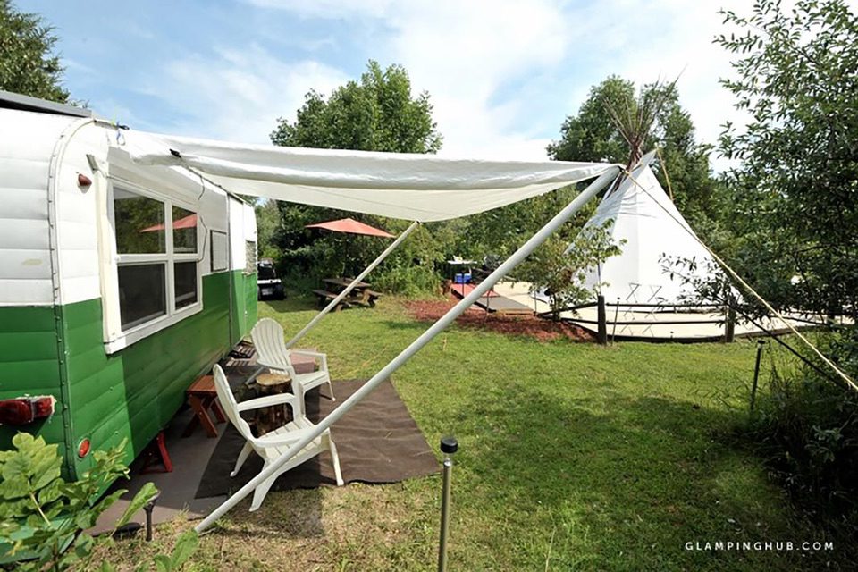 Glamping Getaways in Michigan vintage camper