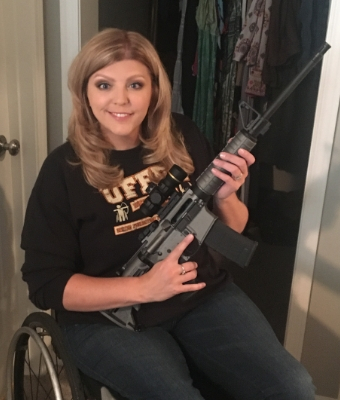 Ashlee Lundvall home protection Ruger AR 556 wheelchair
