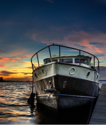 boat on water feature