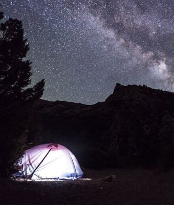 National Parks tent evening camping