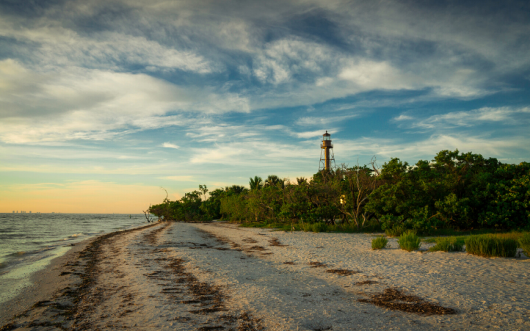 Sanibel Island lighthouse Social Distancing the Natural Way