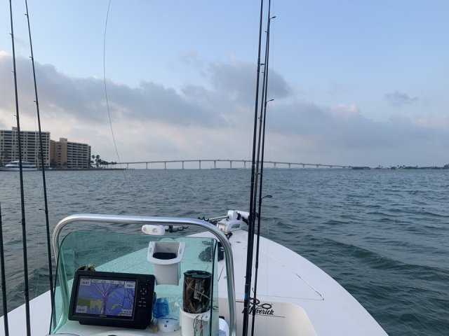 Intracoastal waterway Florida Fishing boat in SW Florida Social Distancing the Natural Way