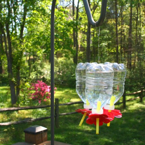 Make Your Own Recycled Bottle Hummingbird Feeder