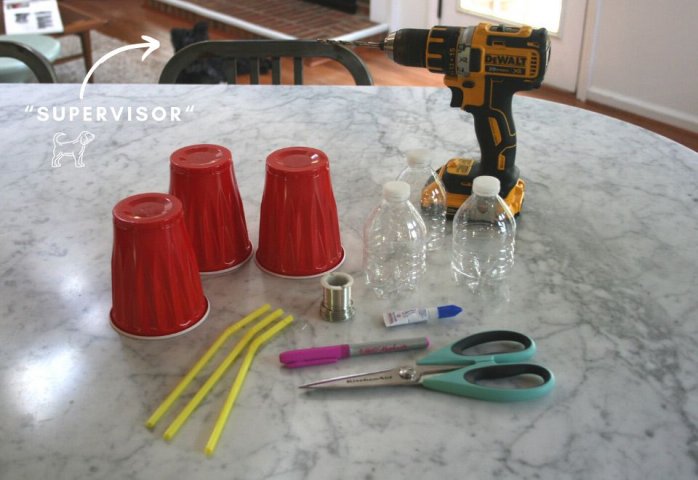 Make Your Own Recycled Bottle Hummingbird Feeder what you need