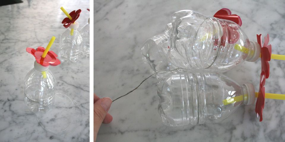 Make Your Own Recycled Bottle Hummingbird Feeder