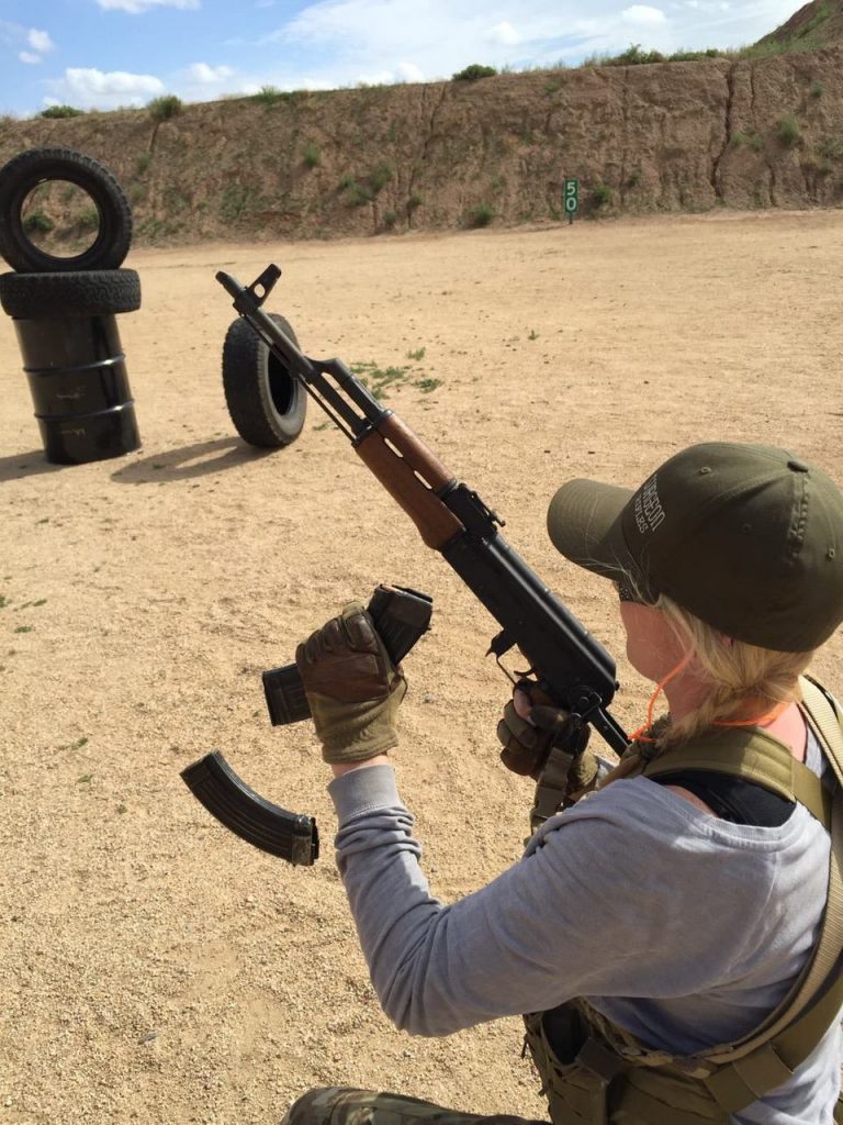 Jill Lockwood from Timney Triggers shooting Arizona