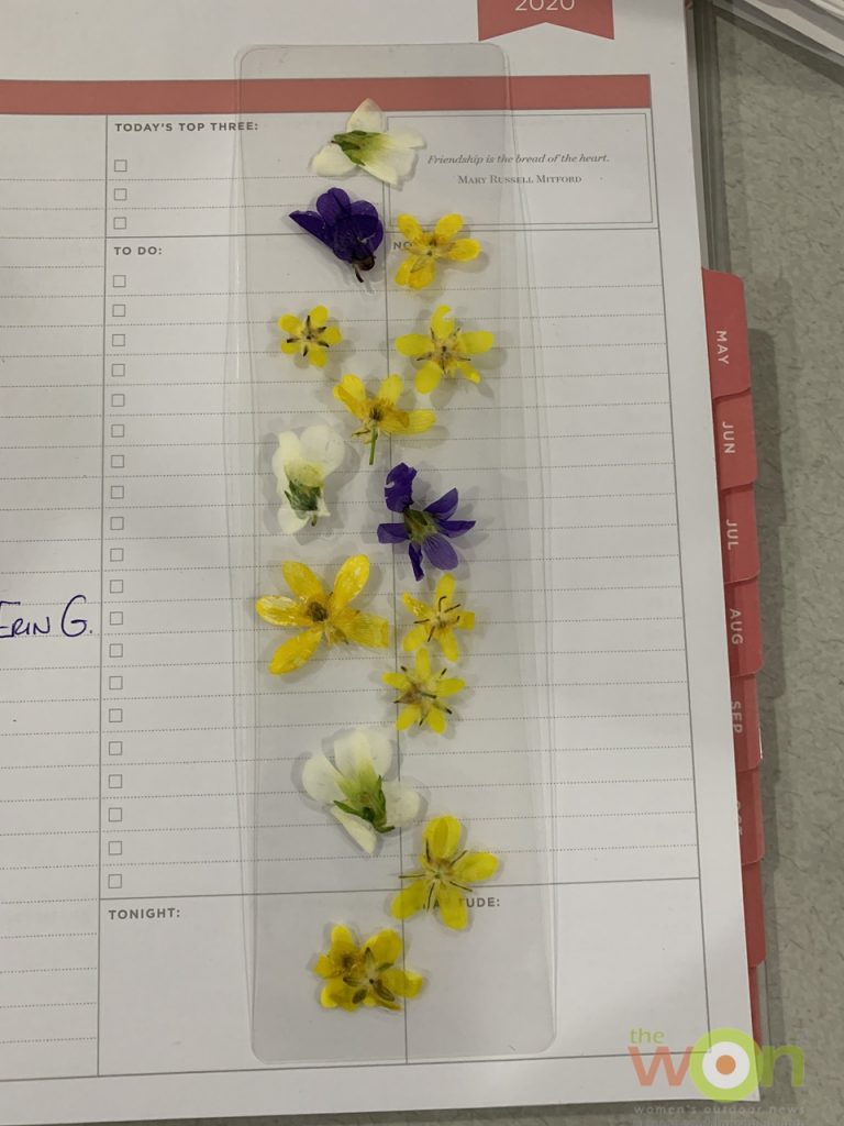 wild flowers buttercups orchids bookmark