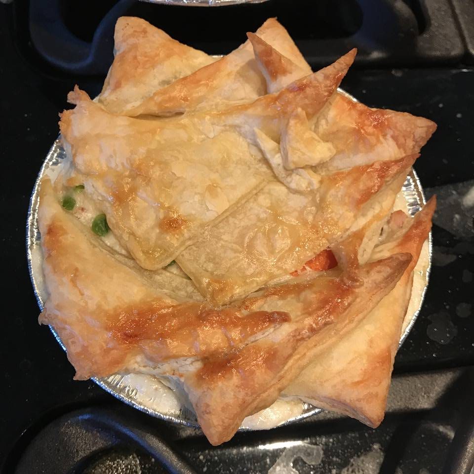 Pheasant Pot Pie Personal Pie with edges Savory